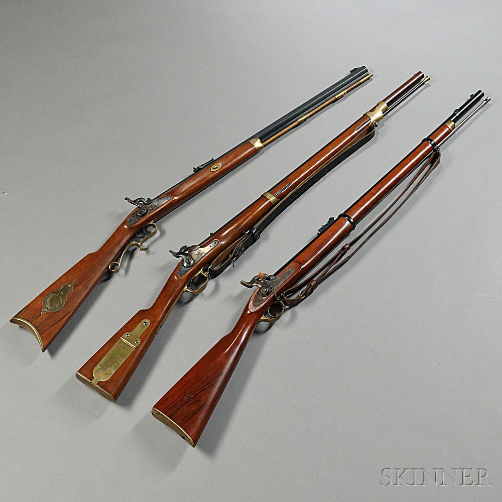 Appraisal: Three Reproduction Muskets c late th century a Parker Hale