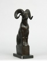 Appraisal: William Mozart McVey American - Bronze sculpture of a ram