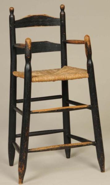 Appraisal: New England Two-Slat High Chair Description Late th Early th