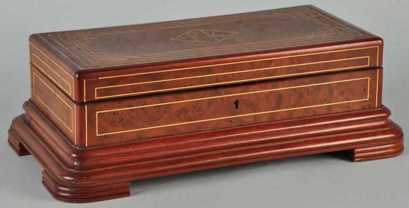 Appraisal: Large Burl Wood Cuban Humidor Description Dedicated to Kennedy Condition