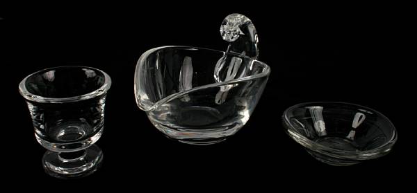 Appraisal: Property of another owner comprising an olive bowl an ashtray