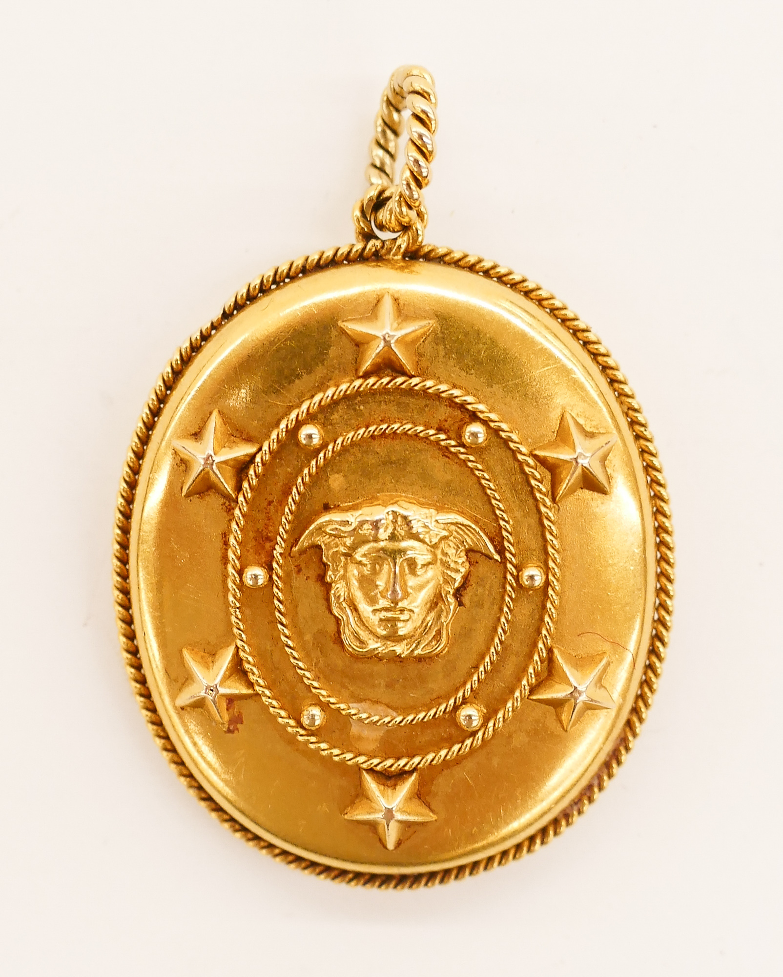 Appraisal: Victorian k Medusa Star Locket '' An oval decorated open