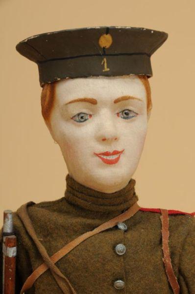 Appraisal: Emile Lang WWI Belgium Soldier Portrait Doll France ca Emile