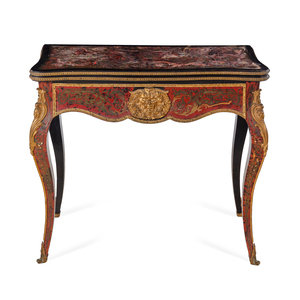 Appraisal: A Napoleon III Gilt Bronze Mounted Boulle Marquetry Game Table