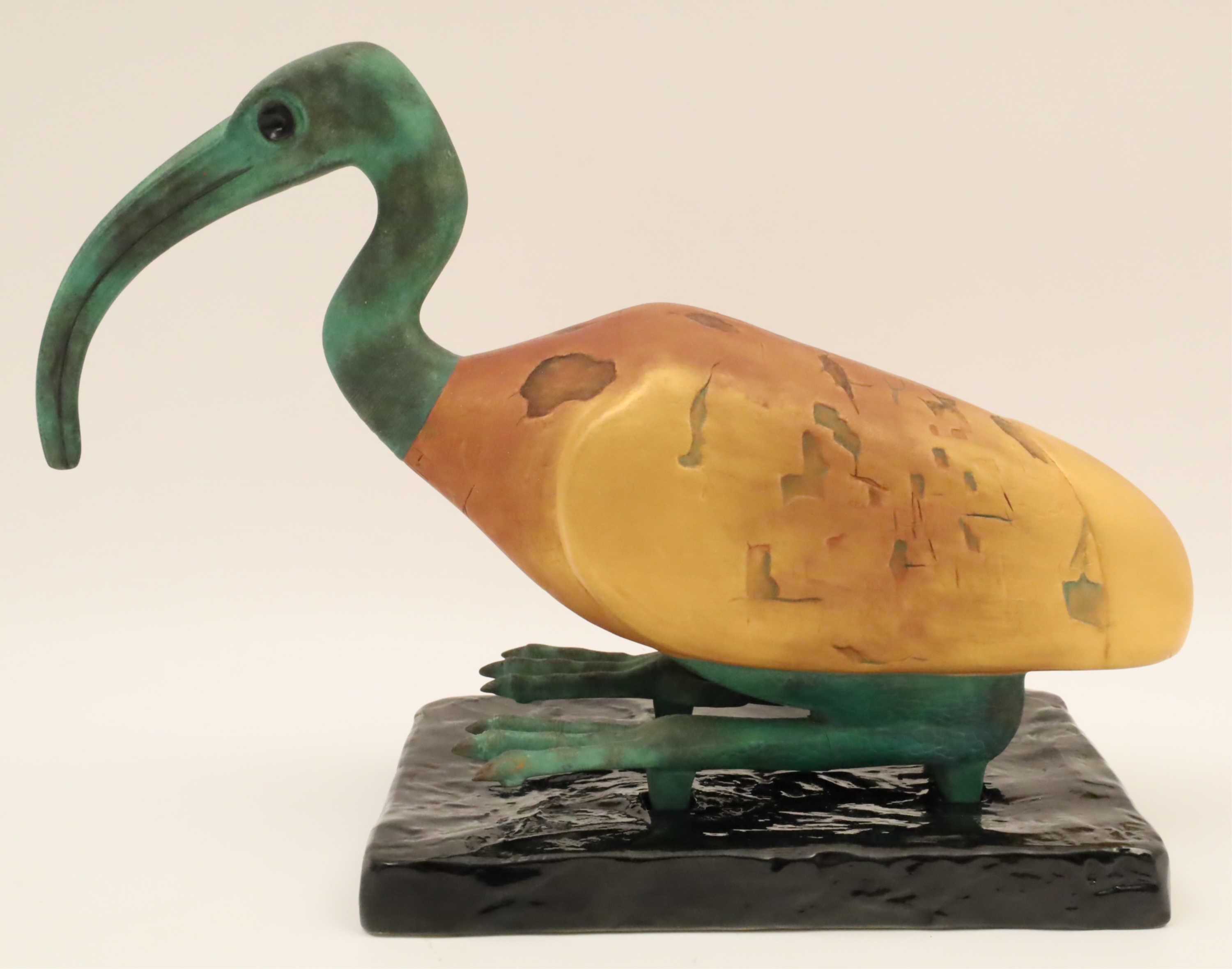 Appraisal: SACRED IBIS BY BOEHM Porcelain bird model of Eyptian influence