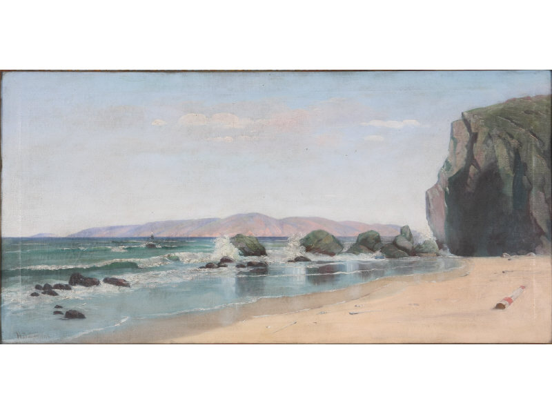 Appraisal: Herbert Collins CA - California Coast oil on canvas signed