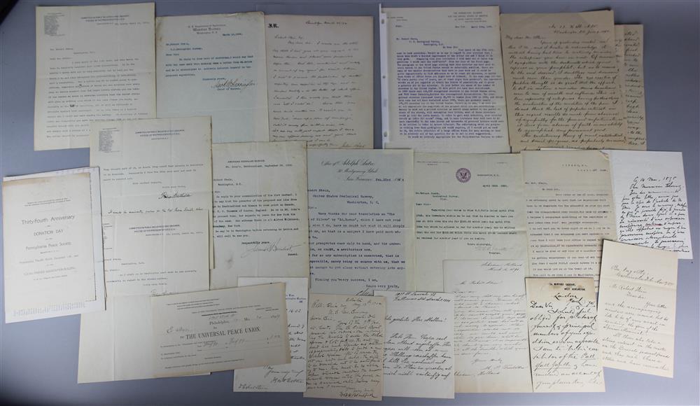 Appraisal: ARCHIVE OF LETTERS AND DOCUMENTS FROM DR ROBERT STEIN ARCTIC