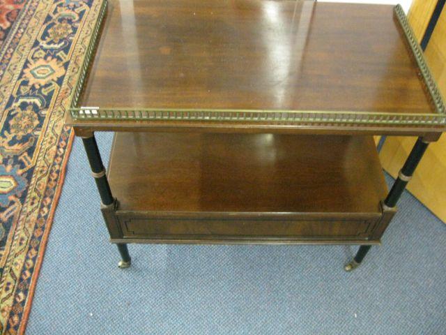 Appraisal: Beacon Hill Mahogany Side Table gallery trim lower shelf with