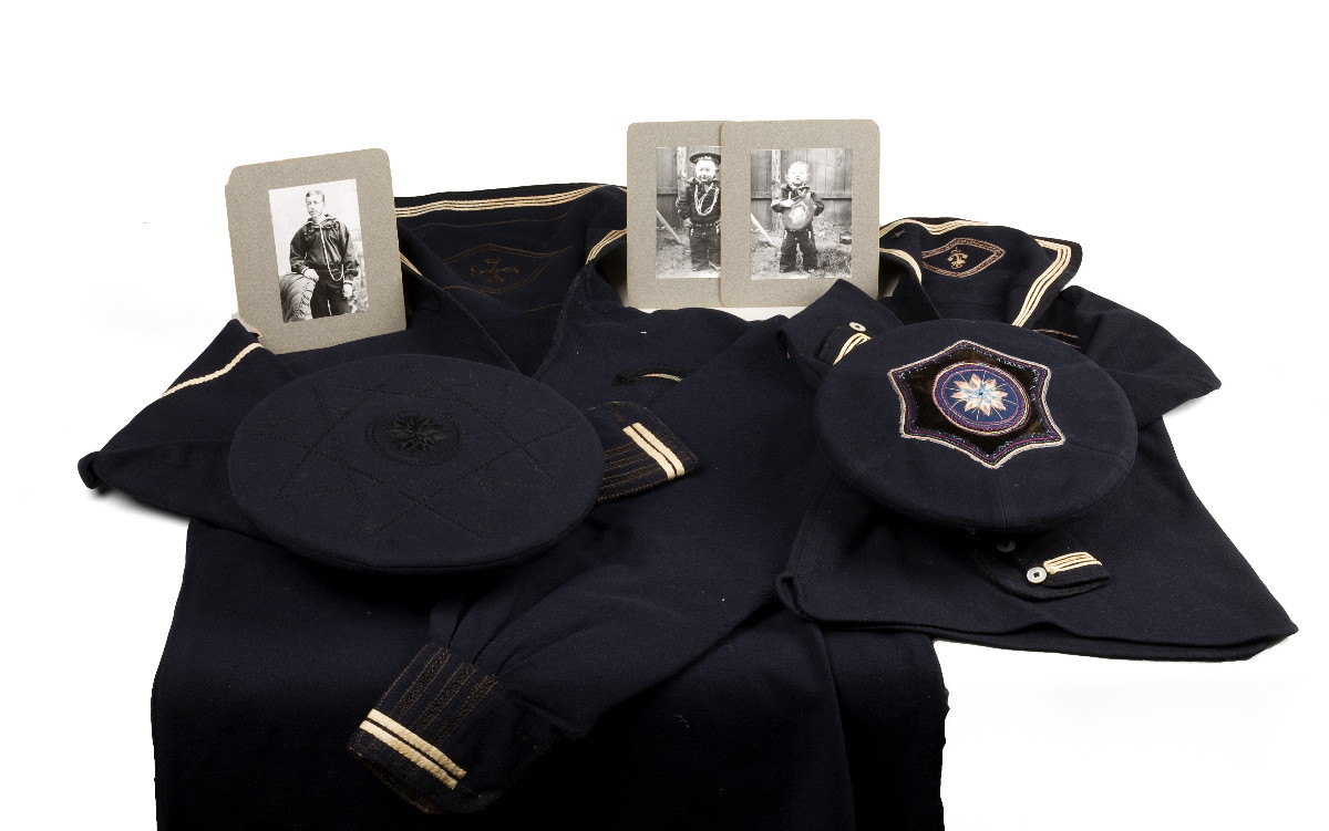 Appraisal: EMBROIDERED U S S TEXAS NAVY WOOL UNIFORMS FOR A