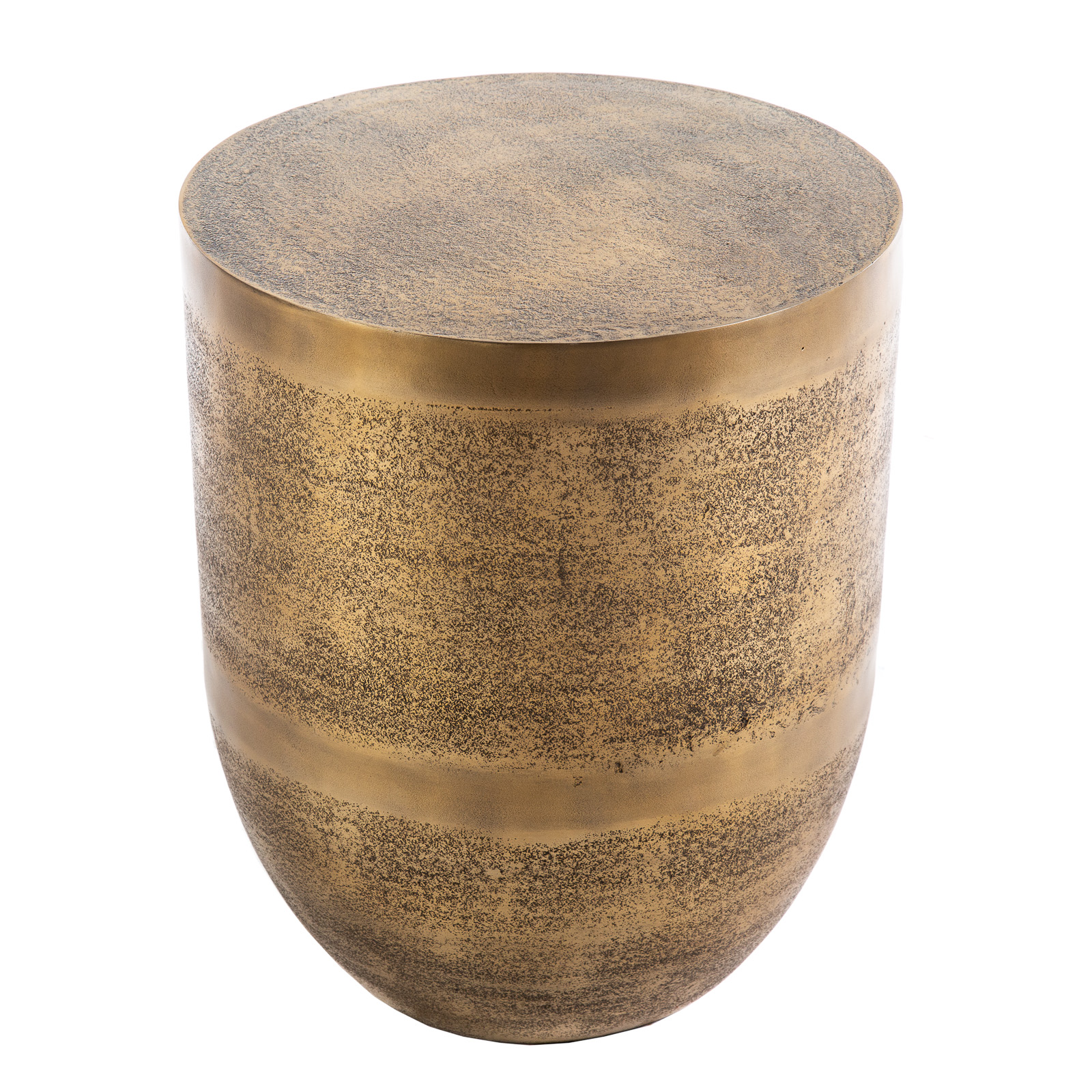 Appraisal: A CONTEMPORARY CYLINDRICAL BRASS SIDE TABLE in H in Diam