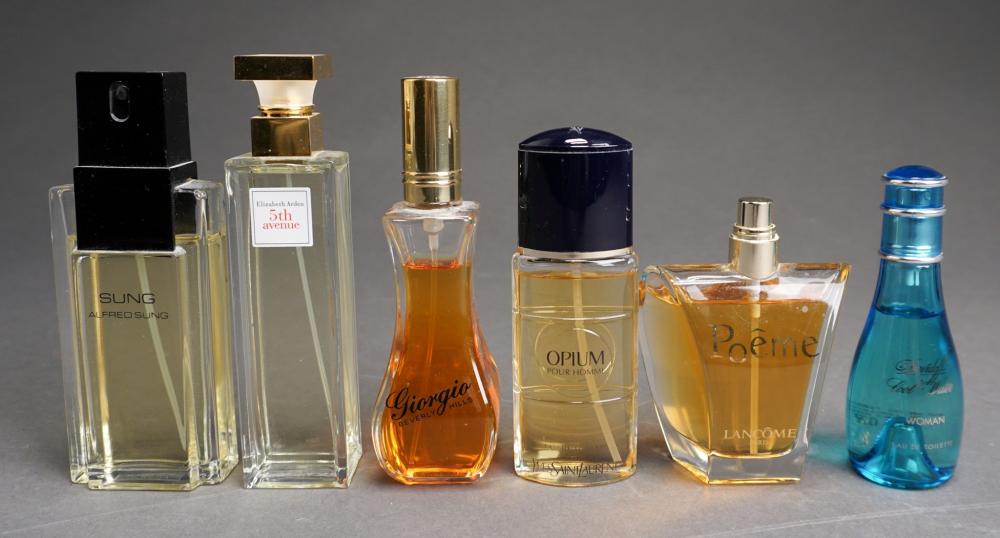 Appraisal: SIX GLASS PERFUME BOTTLESSix Glass Perfume Bottles