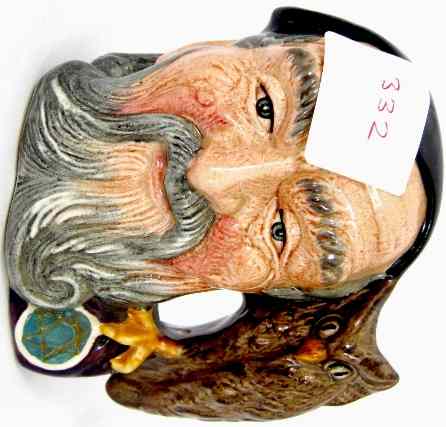 Appraisal: Royal Doulton Small Character Jugs Paddy D Merlin D Bacchus