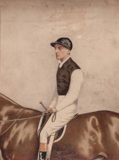 Appraisal: Joshua Deighton Morny on Horseback c watercolor and gouache by