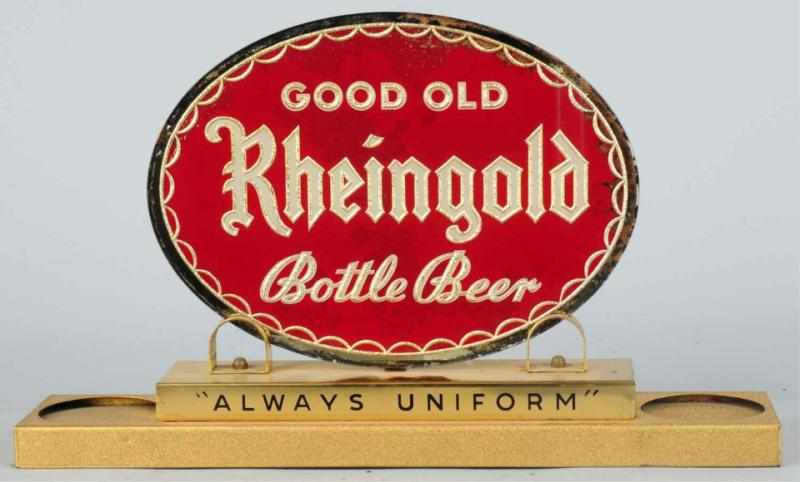 Appraisal: Rheingold Beer Reverse Glass Sign Some paint loss lifting and