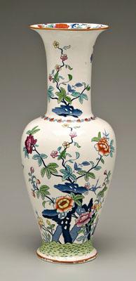 Appraisal: Ironstone vase Chinese style polychrome decoration with cobalt highlights British