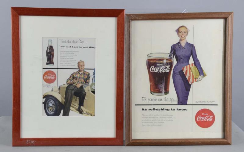 Appraisal: Lot Of Coca Cola Magazine Advertisements - Features a woman