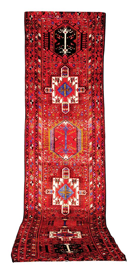 Appraisal: Persian Heriz runner ' x '