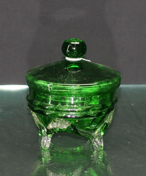 Appraisal: Victorian green glass jug together with a footed bowl and