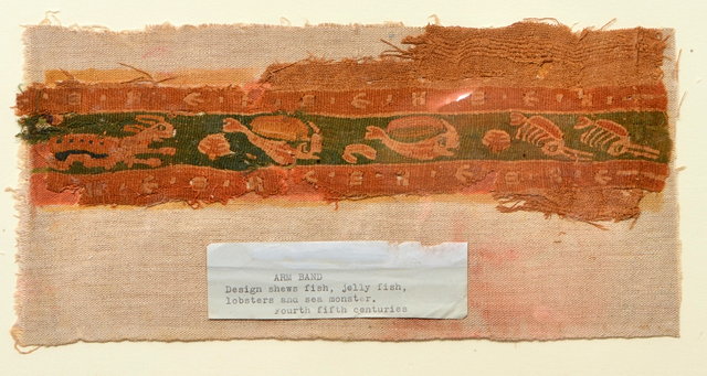 Appraisal: A FINE FRAGMENT of a galloon depicting fish jellyfish sea