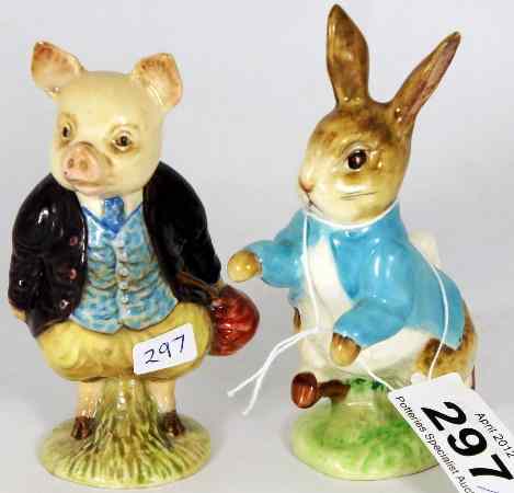 Appraisal: Beswick Beatrix Potter Figures Pigling Bland Purple Coat wear to