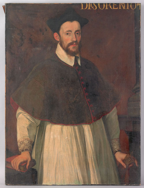 Appraisal: Italian oil on canvas portrait of a priest th early