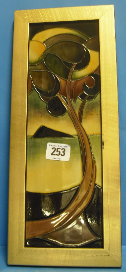 Appraisal: Moorcroft Framed Plaque in the Landscape Design