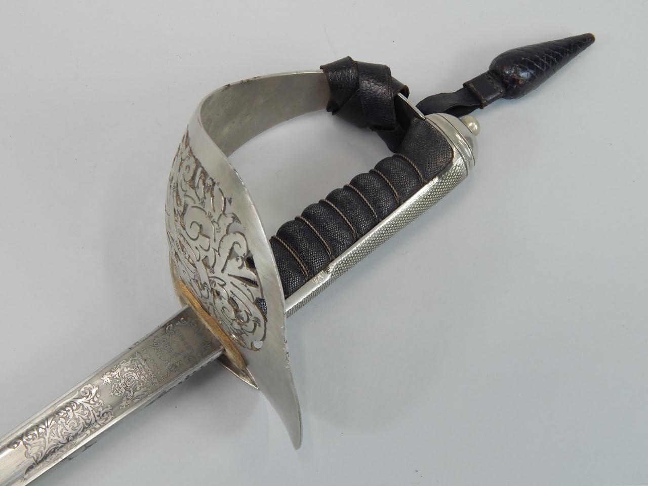 Appraisal: A George VI Wilkinson Sword officers dress sword with edged