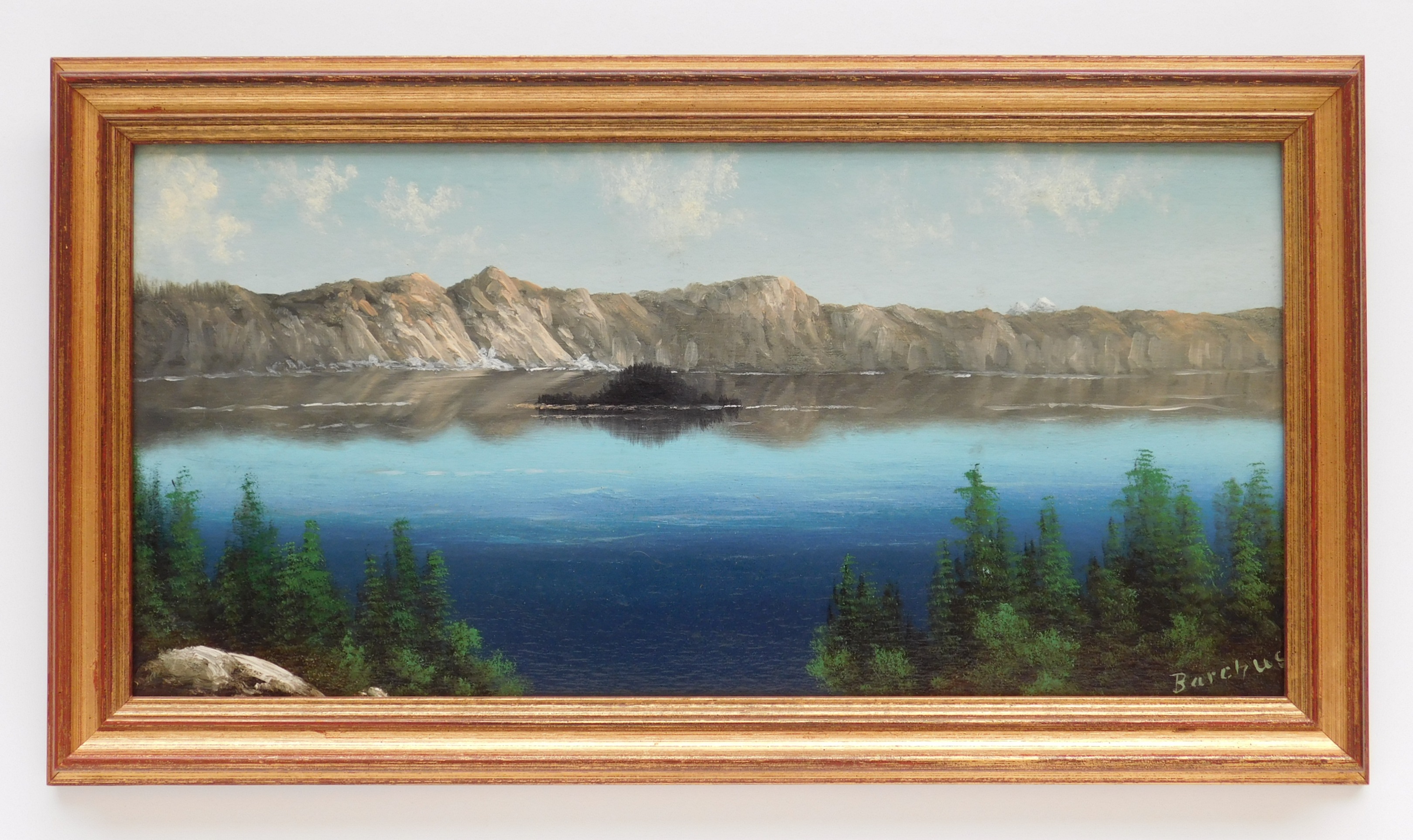 Appraisal: Eliza Barchus American - ''Crater Lake''- oil on canvasboard signed