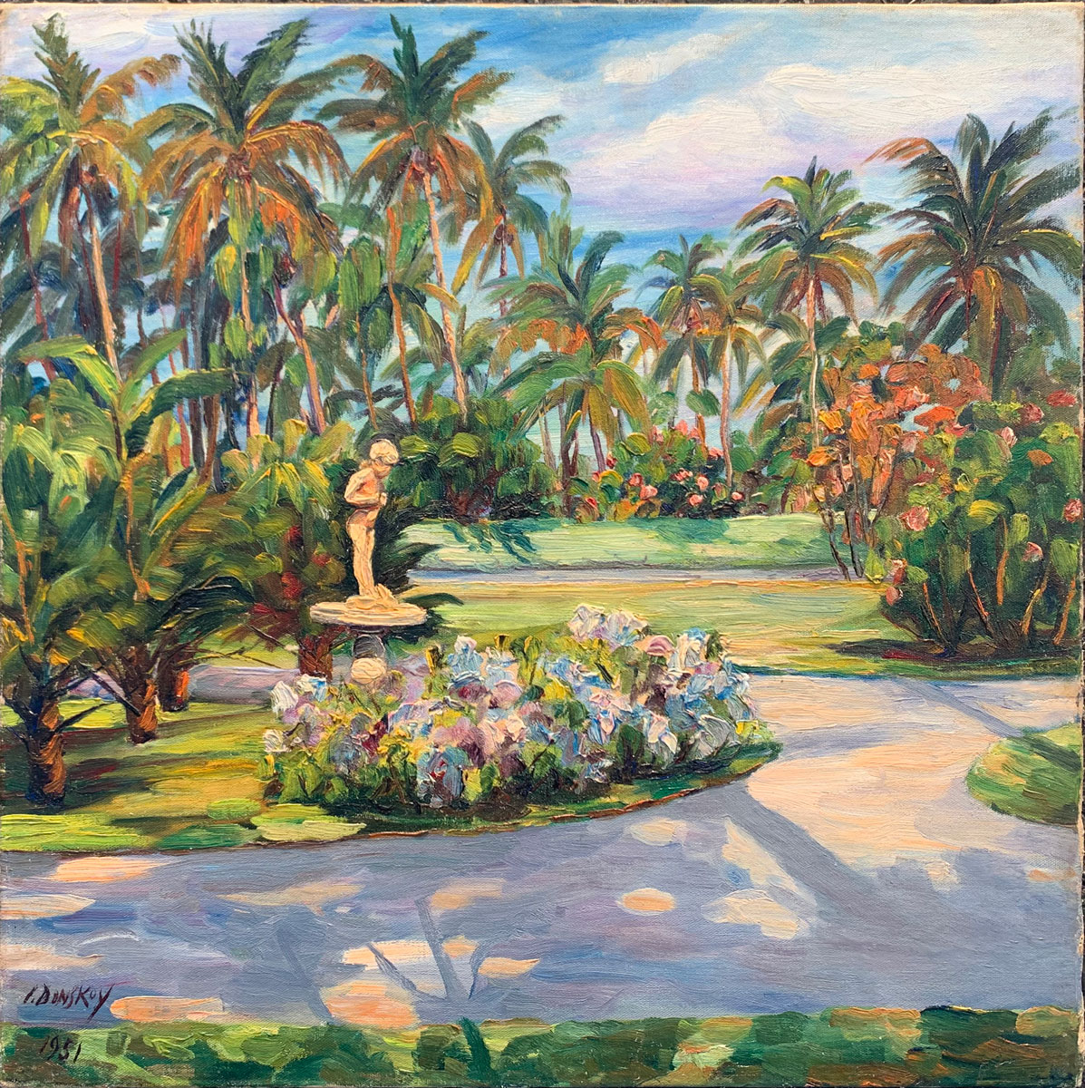 Appraisal: I DONSKOY MIAMI PARK FLORIDA PAINTING Miami Park Florida Oil