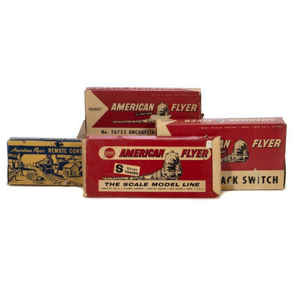 Appraisal: American Flyer Boxed Switches and Uncouplers American Flyer by Gilbert