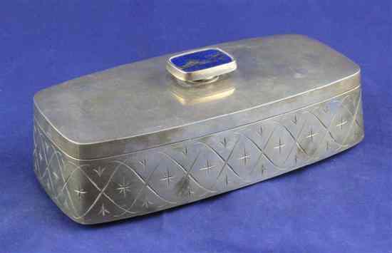 Appraisal: A late 's silver trinket box and cover made and