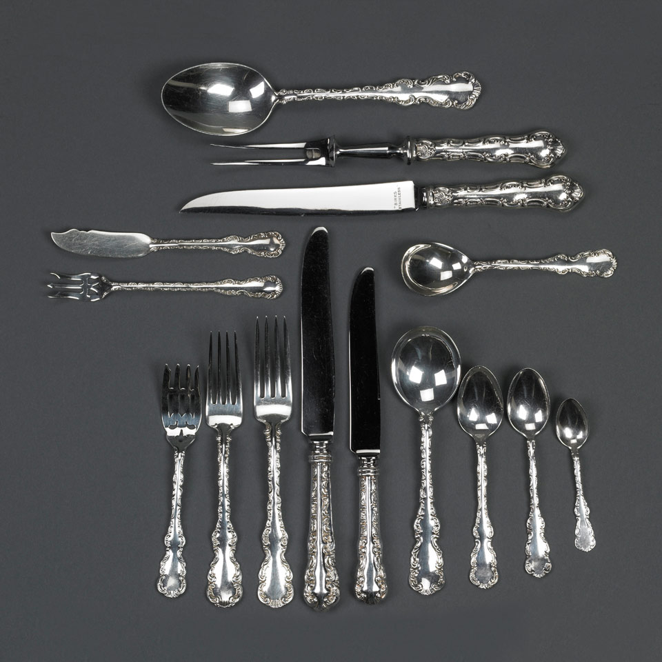 Appraisal: Canadian Silver Louis XV Pattern Flatware Service Roden Bros Toronto