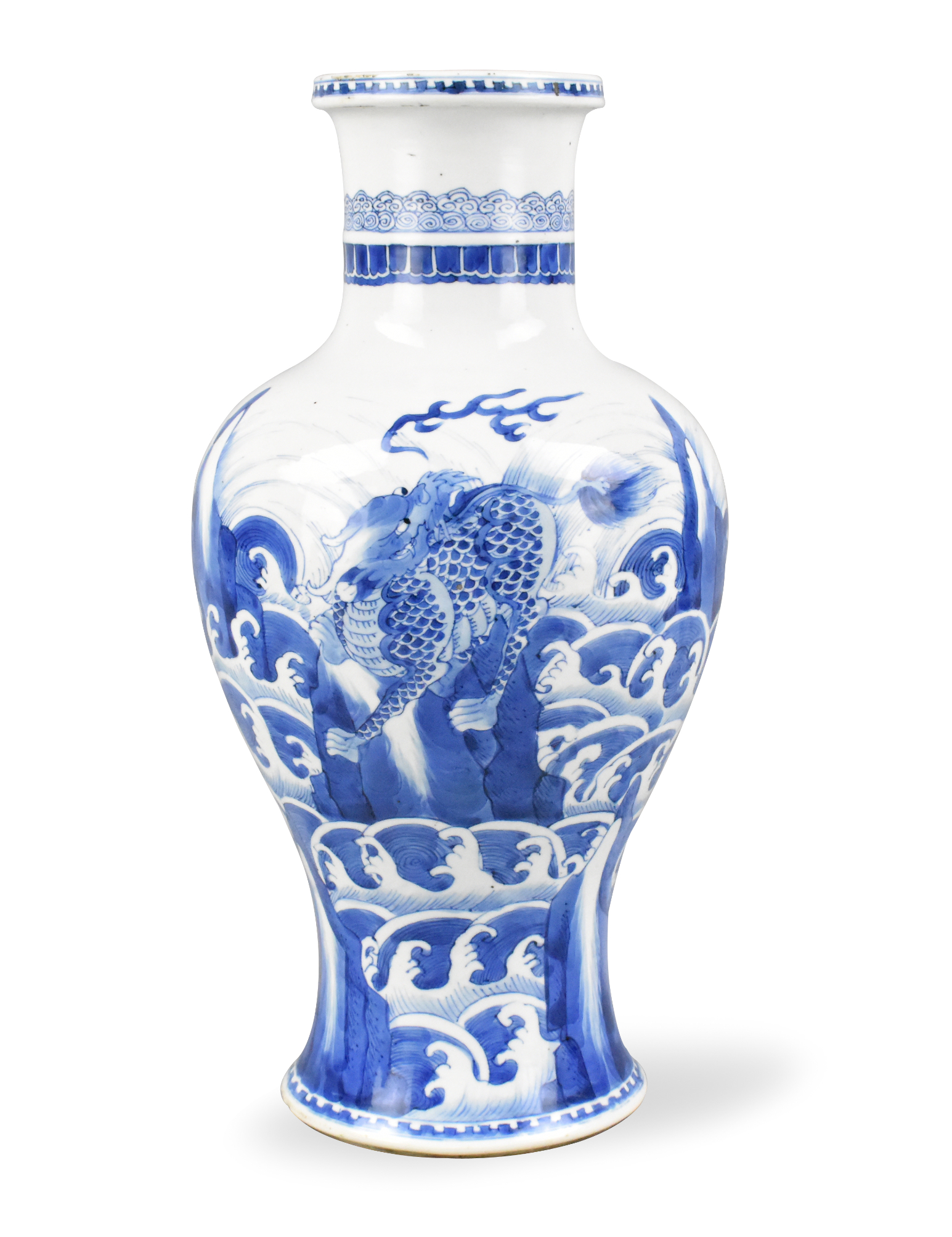 Appraisal: a large Chinese blue and white porcelain baluster vase dated