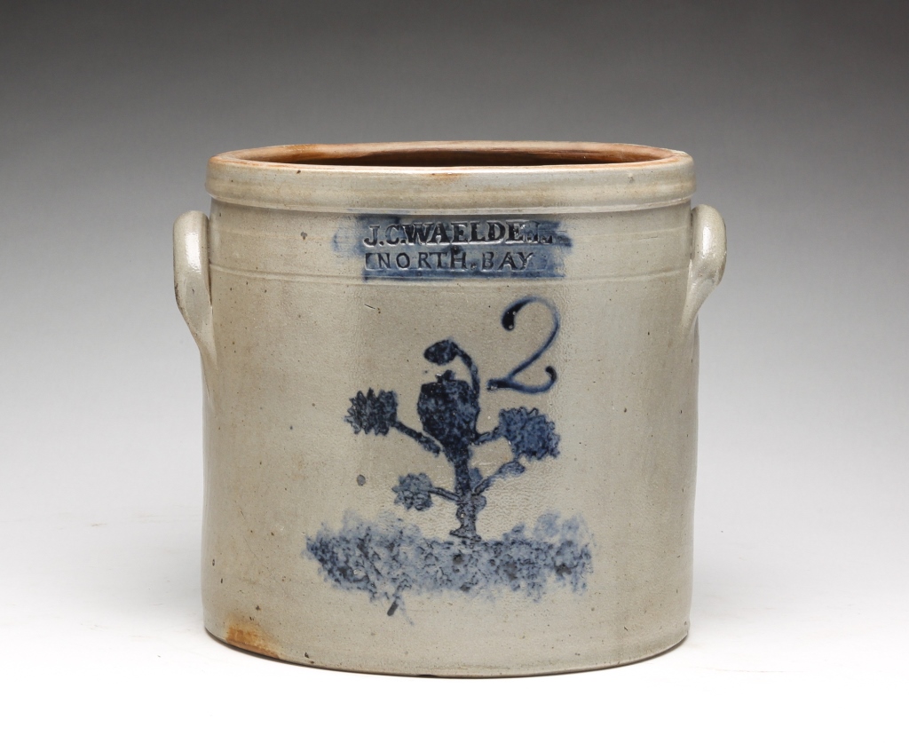 Appraisal: NEW YORK STONEWARE CROCK Third quarter th century Impressed J