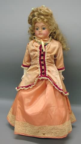 Appraisal: Patent washable type doll Stationary blue glass eyes replaced synthetic