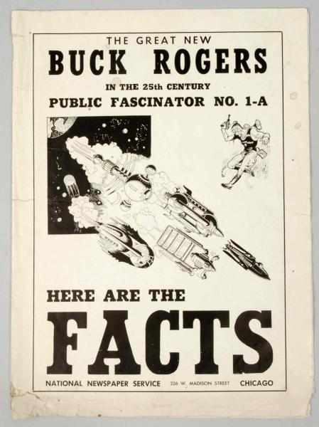 Appraisal: Extremely Rare Buck Rogers Newspaper Promo Description Unfolds into eight