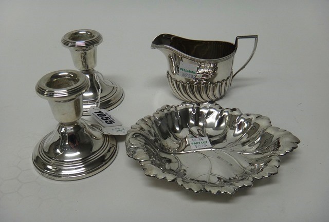 Appraisal: Silver and silver mounted wares comprising a pair of small