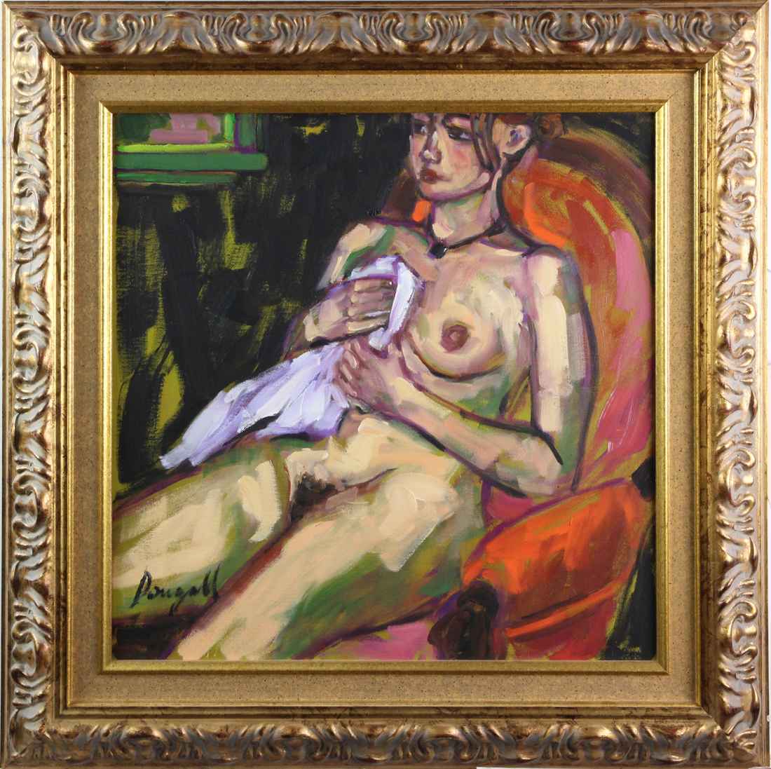 Appraisal: Jae Dougall Canadian b Nude After Bain oil on canvas