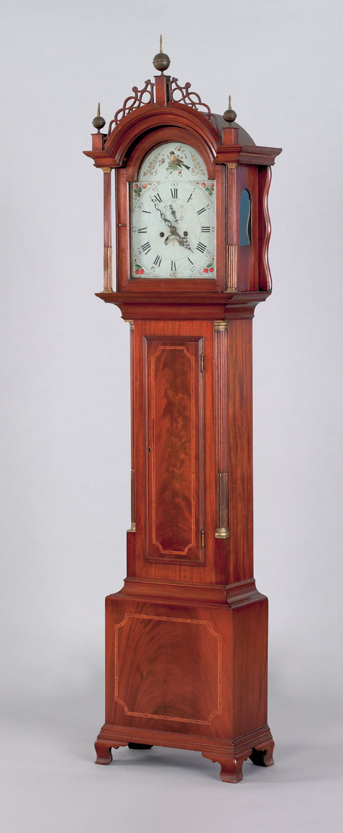 Appraisal: Massachusetts Federal mahogany tall case clock ca with an eight