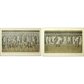 Appraisal: Two Ornamental Frieze Engravings After Francesco Piranesi Italian born circa