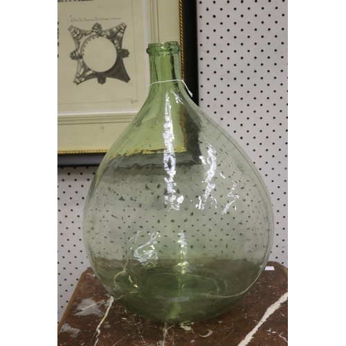 Appraisal: Vintage winemakers glass bottle in green approx cm H