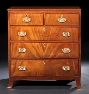 Appraisal: George III Mahogany Chest late th century and later the