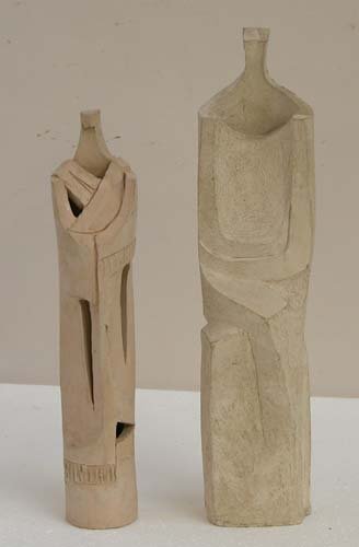 Appraisal: Two Maquettes Ceramic on Ceramic Caplan Jerry x x inches