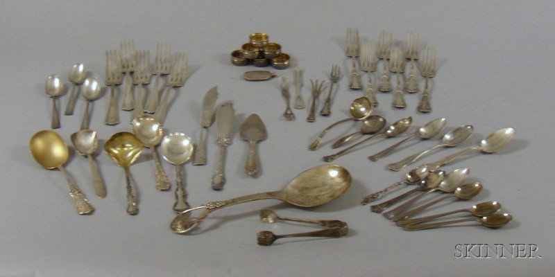 Appraisal: Group of Assorted Sterling and Silver Plated Flatware includes a