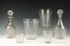 Appraisal: EARLY GLASS LOT - Six piece lot of early American