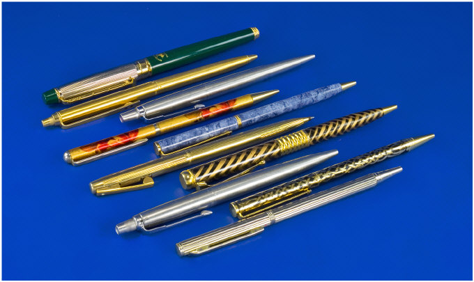 Appraisal: Collection Of Ball Point Pens Comprising Parker Paper Mate Sheaffer