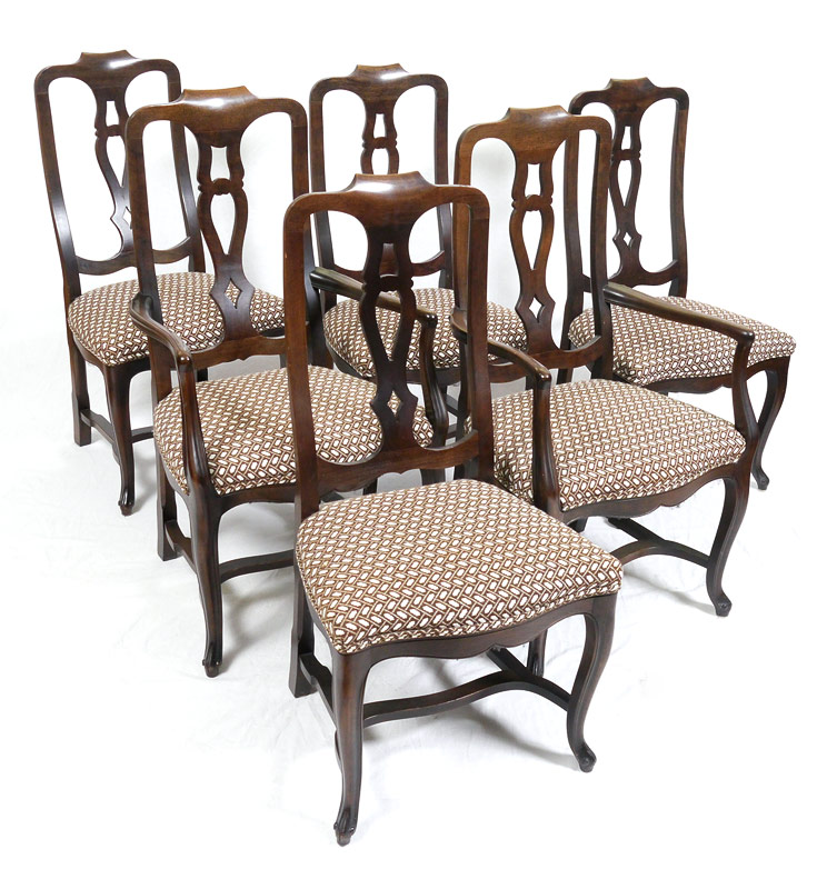 Appraisal: SET OF BAKER DINING CHAIRS Shaped backs with pierced back