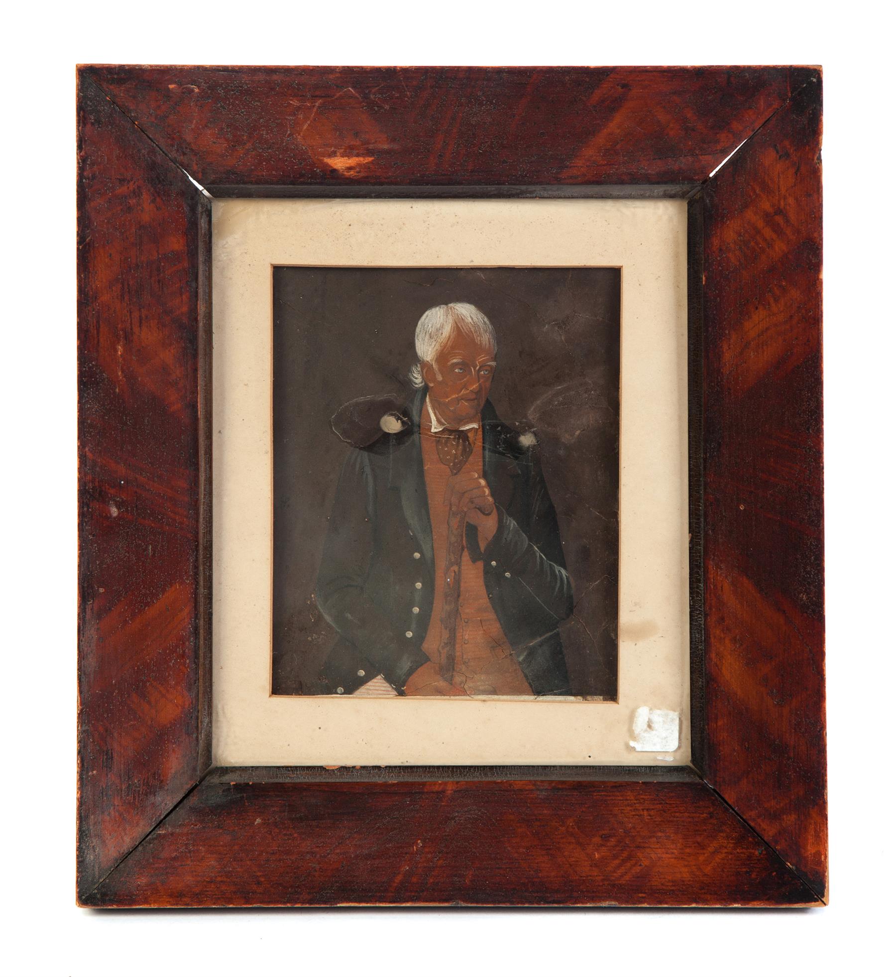 Appraisal: PORTRAIT OF JOSEPH HINKS AMERICAN SCHOOL TH CENTURY Gouache on