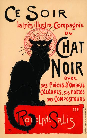 Appraisal: STEINLEN Theophile Alexandre - CHAT NOIR CE SOIR lithograph in