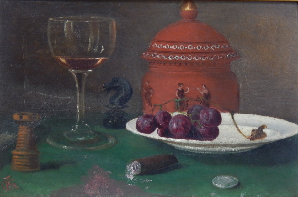 Appraisal: thC English school Still life study of a wine glass